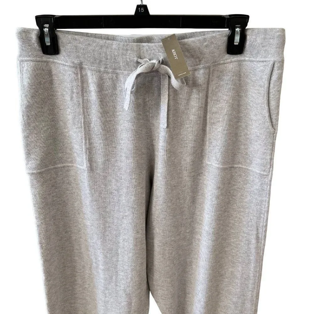 J. Crew Cotton Cashmere Jogger Pant Heather Dove Grey NWT